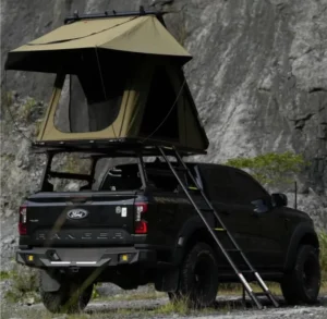 1-2 Person Aluminum Hard Case Shell Pop-Up Rooftop Tent for Jeep SUV Camping