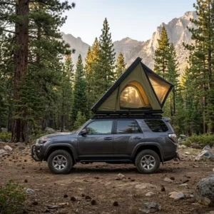 1-2 Person Lightweight Aluminum Triangle Hard-Shell Roof Top Tent Direct From Factory