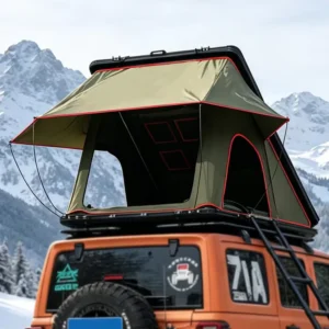 1-2 Person Outdoor Camping Rainproof Triangular Rooftop Tent SUV 4×4 Aluminum Roof Tent Top Hard Shell