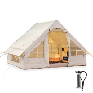 1 2Person Inflatable Camping Tent with Pump Glamping Tents Easy Setup Waterproof Windproof Outdoor Air Tent