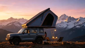 1-3 Person 4-Season Waterproof Aluminum Hard Shell Pickup Truck Rooftop Tent