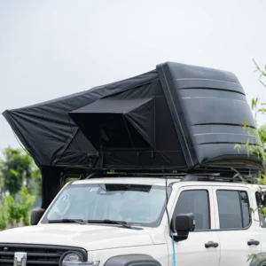 1.5m Hard Shell Canvas Rooftop Tent Side Awning SUV Foldable Camper Trailer Car Roof Top Versatile Camping Vehicle Accessory
