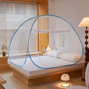1.8m & 1.5m Summer Encrypted Net Folding Zipper Portable Pop Up Yurt Mosquito Net Tent for Home Use