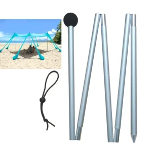 1.9*200cm Aluminum Alloy Tent Pole 5 sections Splice Outdoor Camping Picnic and Traveling Tent Awning Support Rod Tent Accessory