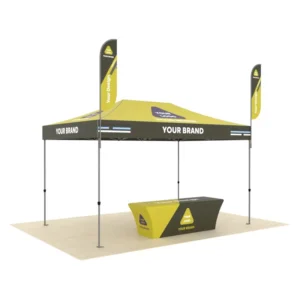 10*10FT Commercial Steel Frame Pop Ez up Tent with Double Sides Printed for Outdoor Marketing