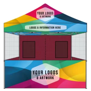 10*10ft 3*3m Mesh Fabric Aluminum Frame Food Tent Customized with Windows Commercial Marquee for Business