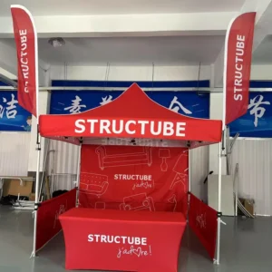 10*10ft Trade Show Tent With Custom Logo Printing Gazebo Canopy Aluminum Hexagonal 40mm 50mm for Business Event