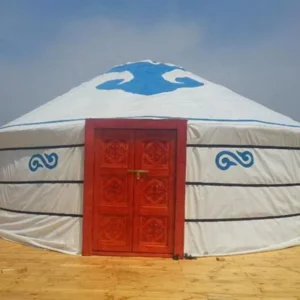 10 Meter Diameter Mongolian Yurt House with Wooden Structure, Aluminum Frame, and Floors