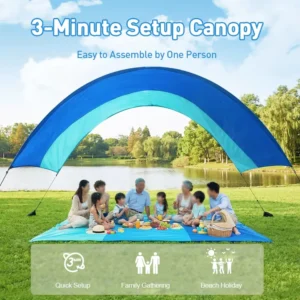 10 Person 500*300cm Nylon Fabric Outdoor Portable Ultralight Canopy Camping Tent Tarp