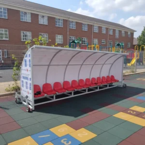 10-Seat Portable Football Player Bench Soccer Substitute Bench Dugout Seating for Sideline with Plastic Seat PY-ZKBB-10