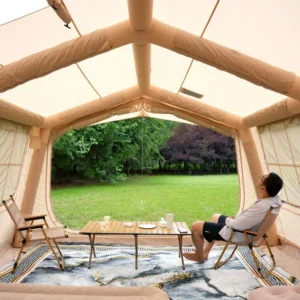 10-person Large Family Camping Tent Quick-open Outdoor Thicken Water-resistant 420d Oxford Four Seasons Inflatable Cabin Tent
