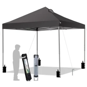 10×10 FT Pop-Up Canopy Tent Outdoor Patio Sun Shelter Collapsible Trade Show Gazebo for Events Market and Patio