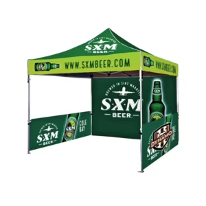 10 x 10 ft Waterproof Outdoor Pop-Up Canopy Tent with Aluminum Frame, Custom Printed