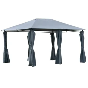 10 x 13 ft Outdoor Patio Gazebo Canopy Shelter with 6 Removable Sidewalls
