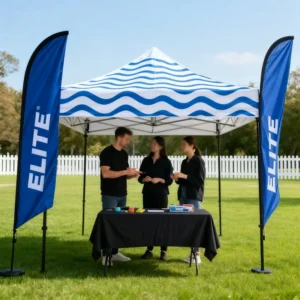 10 x 20 ft Pop-Up Canopy Tent for Food Vending, Exhibitions, Trade Shows, and Parties