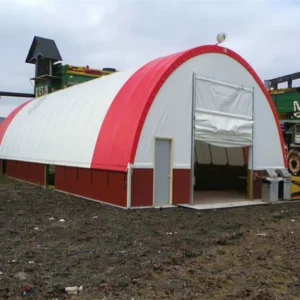 100-150kmh Wind Load Farm Shelter Plastic Storage Shed with Steel Structure Building Hangar for Trade Show Tents