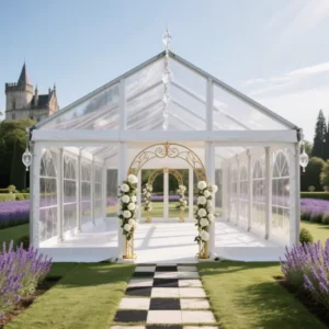 100 People Romantic Luxury Event Party Tents OEM Clear Outdoor Church Wedding Tent