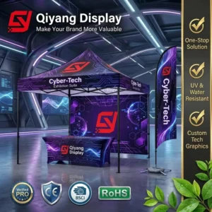 100% Polyester Waterproof Eco-Friendly Advertising Pop-Up Canopy Trade Show Tent Set with Logo