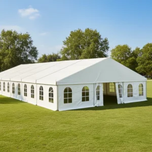 100 Seater Outdoor Event Wedding Tent Large White PVC Waterproof Outdoor Tent Aluminum Frame