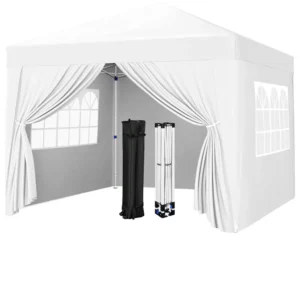 10×10 Pop Canopy Tent 6 Removable Sidewalls Heavy Duty Commercial Outdoor Portable Shelter Gazebo Roller Bag