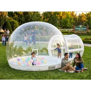 10ft Inflatable Bubble House Dome for Kids with PVC Tunnel for Weddings and Parties