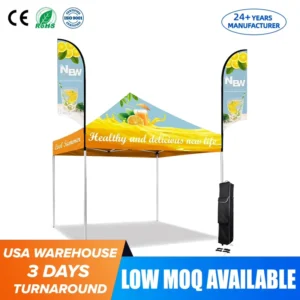 10ft Outdoor Event Aluminum Oxford Gazebo Foldable Heavy Duty Canopy Tent for Events