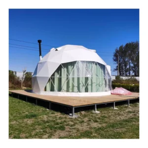 10m 15m 20m Four season Big Slumber Party Tents with Fireplace Luxury Modern Outdoor Camping Resort Glamping Dome Tent