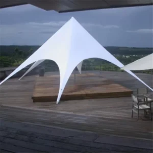 10m Diameter 33ft Aluminum Pop up Beach Star Shaped Tent White Pop up White Star Tent