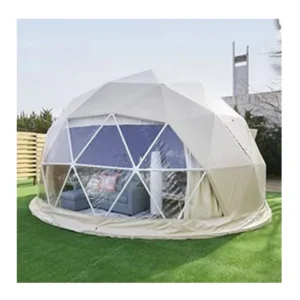 10m Transparent Geodesic Dome Glamping Hotel Tent Steel Frame Four Season Waterproof Lodge for Resort Campsite & Holiday B&B