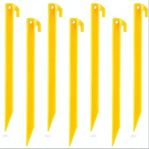 10pcs 19cm Outdoor Tent Stakes Plastic Tent Pegs Camping Ground Nails