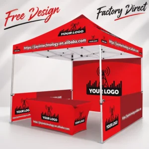 10×10 3×3 Pop-up Canopy Tent with Custom Logo Printed Outdoor Waterproof Event Tent for Trade Show