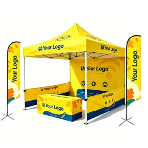 10×10 (3x3m) Event Pop-Up Tent with Heavy-Duty Aluminum Frame Custom Logo Printing Waterproof Canopy