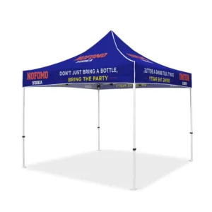 10×10 Aluminum Folding Hexagonal Event Canopy Tent with Custom Print
