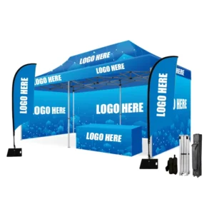 10×10 Custom Aluminum-Frame Canopy Pop-Up Tent for Trade Shows