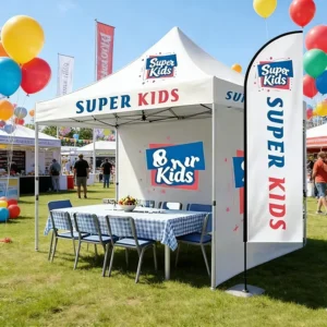 10×10 Custom Foldable Pop-Up Tent for Trade Shows and Exhibitions