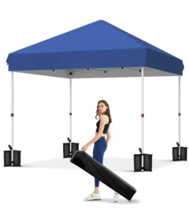 10×10 Double Layer Pop up Canopy Beach Tent One Push Setup Oxford Cloth Waterproof Customized Color Outdoor Sun Shade for Events