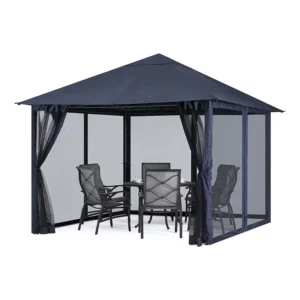 10×10 FT Deck Patio Gazebo Outdoor Canopy for Lawn Garden Backyard Outside Party Picnic