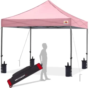10×10 FT Pop Up Canopy Tent Heavy Duty Waterproof Outdoor Gazebo with Banner Loops and 32mm Rust Resistant Frame