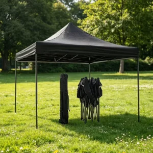10×10 Fire-Retardant Waterproof Pop-Up Canopy Tent with Roller Bag
