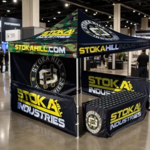 10×10′ Folding Pop-up Trade Show Tent Portable Outdoor Waterproof Custom Printed