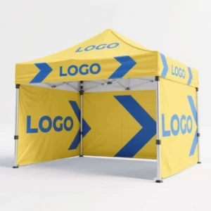 10×10 Ft Aluminum Folding Event Marquee Canopy, 3×3 Pop-Up Gazebo for Trade Shows