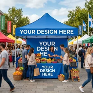10×10 Heavy Duty Waterproof Folding Pop up Canopy Tent for Outdoor Flea Market Stall and Food Vendor Booth