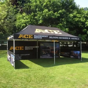 10×10 Outdoor Aluminum Trade Show Canopy Tent with Custom Printed Advertising Logo