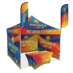 10×10 Outdoor Aluminum Trade Show Pop-Up Marquee Canopy Tent with Custom Printed Logo