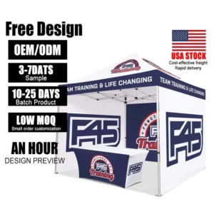 10×10 Outdoor Aluminum Trade Show Tent, Exhibition Event Marquee Canopy with Custom Printing