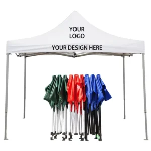 10×10 Outdoor Waterproof Heavy Duty Folding Pop up Canopy Tent for Food Vendor Booth and Street Market Stall