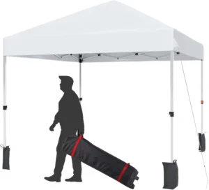 10×10 Pop-Up Canopy Tent One-Button Setup Heavy-Duty Waterproof UV Protection Outdoor Shelter Gazebo Awning