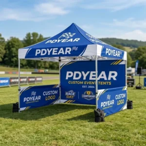 10×10 Pop-Up Tent with Heavy-Duty Aluminum Frame, Waterproof Folding Marquee Awning