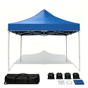 10×10 Pop up Outdoor Tent Wedding Party Glamping Event Shelter with Steel & Oxford Fabric Waterproof & Windproof