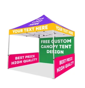 10×10 Portable Pop-Up Exhibition Canopy Tent, Folding Waterproof Trade Show Display